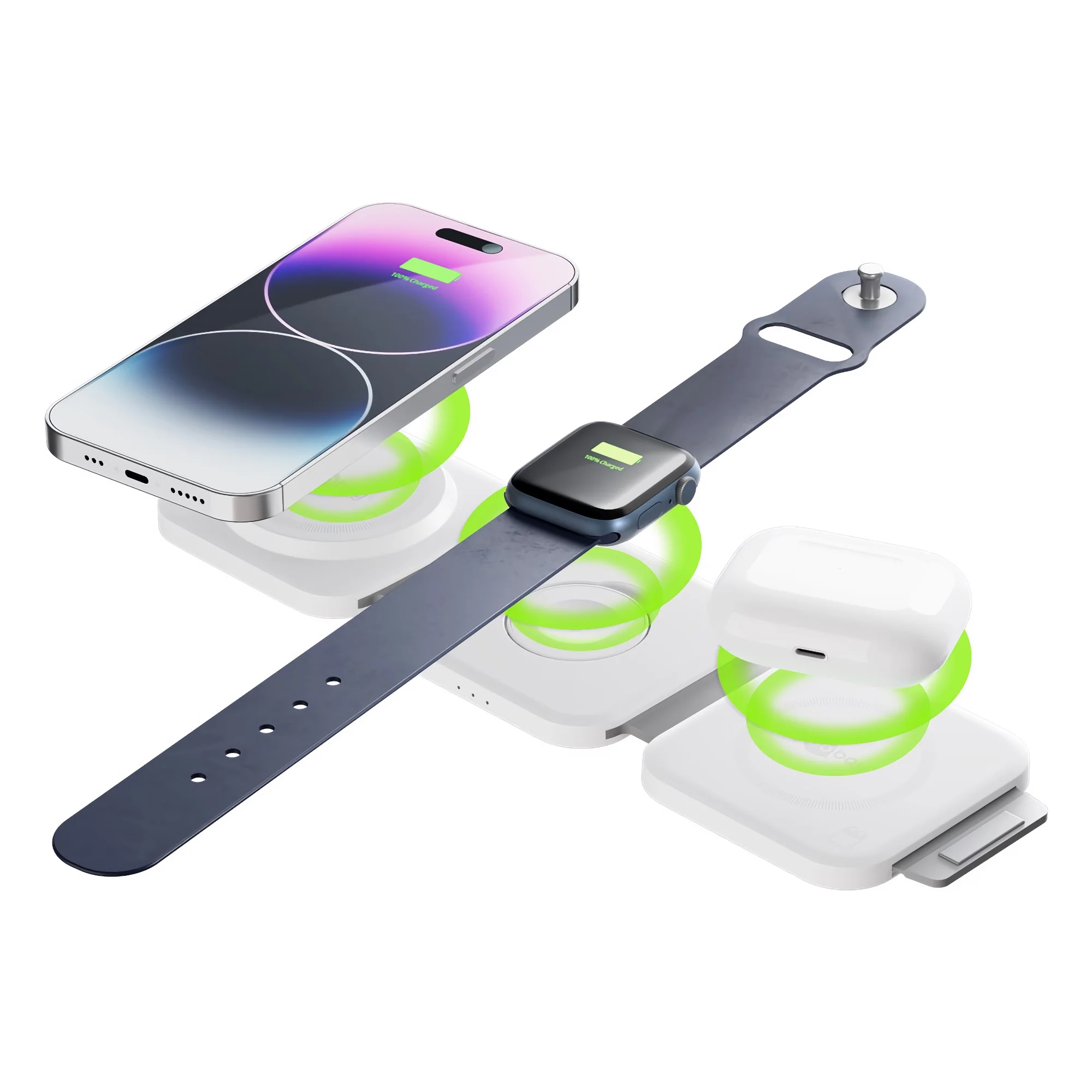 Kabelloses 3in1 Ladegerät für iPhone, Apple Watch und AirPods - Image 9