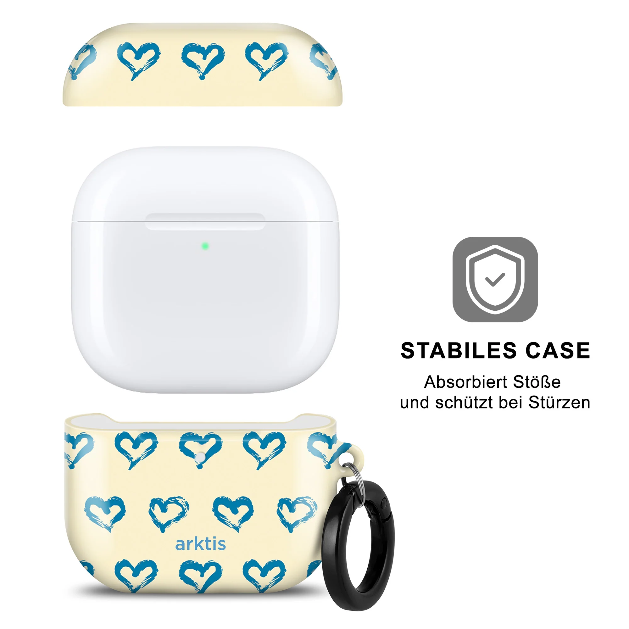 arktis AirPods 4 Hülle - Blue Hearts - Image 2