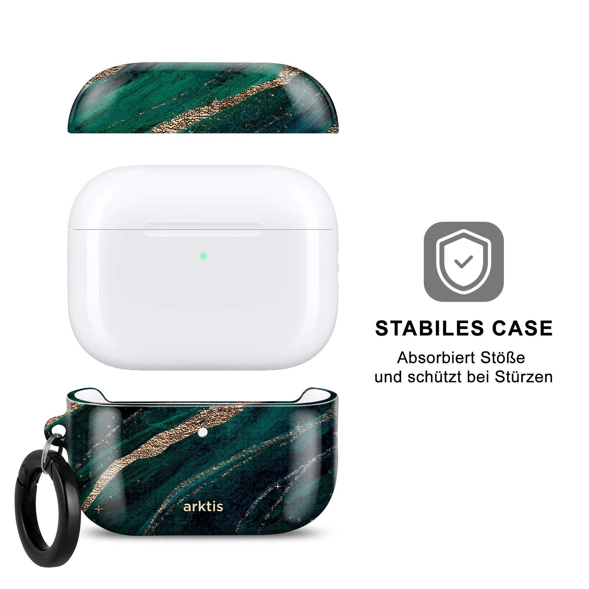 arktis AirPods Pro 3 Hülle - Green Marble - Image 2