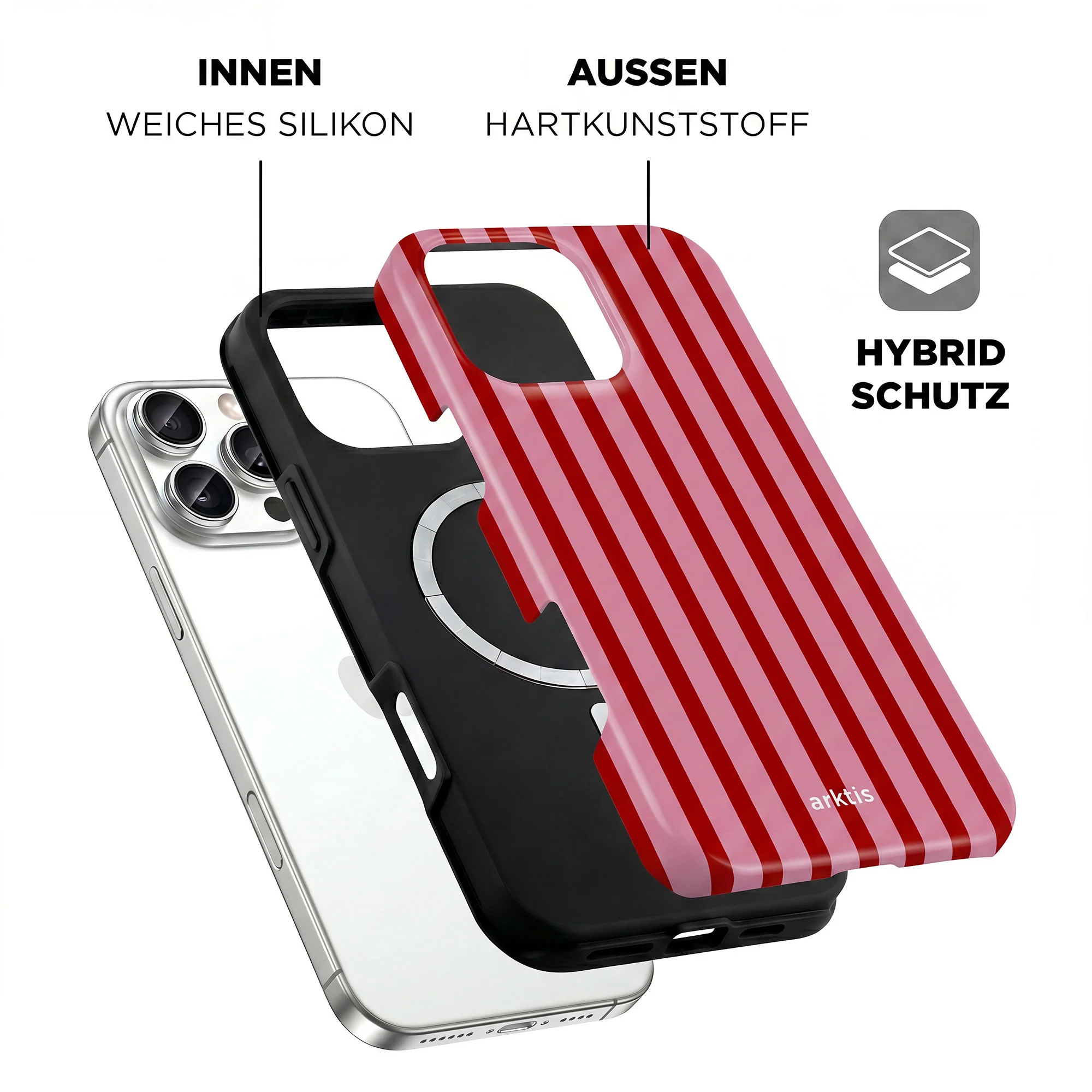 arktis iPhone 16 Pro Max Hülle - Stripes - Image 2