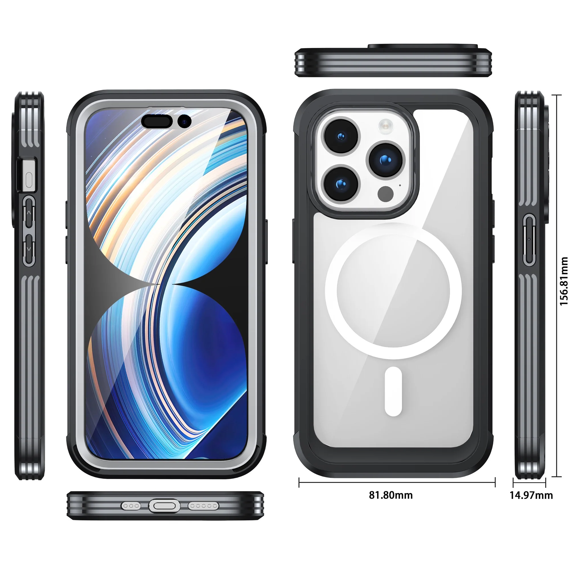 ArktisPRO iPhone 15 Pro 360ULTIMATE Case - Schwarz - Image 7