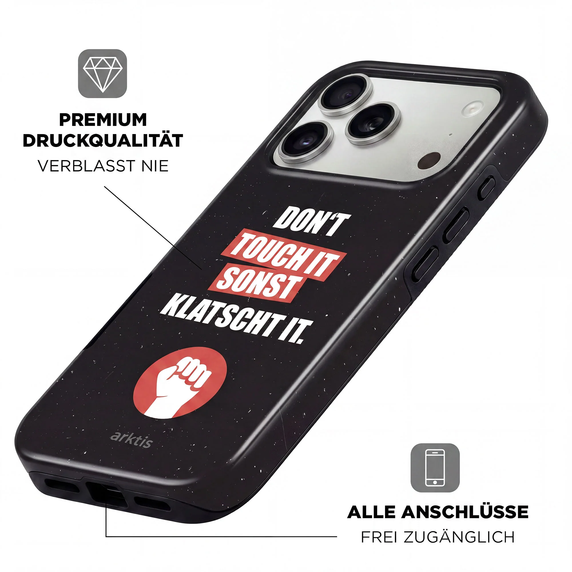 arktis iPhone 14 Hülle - Don't touch - Image 3