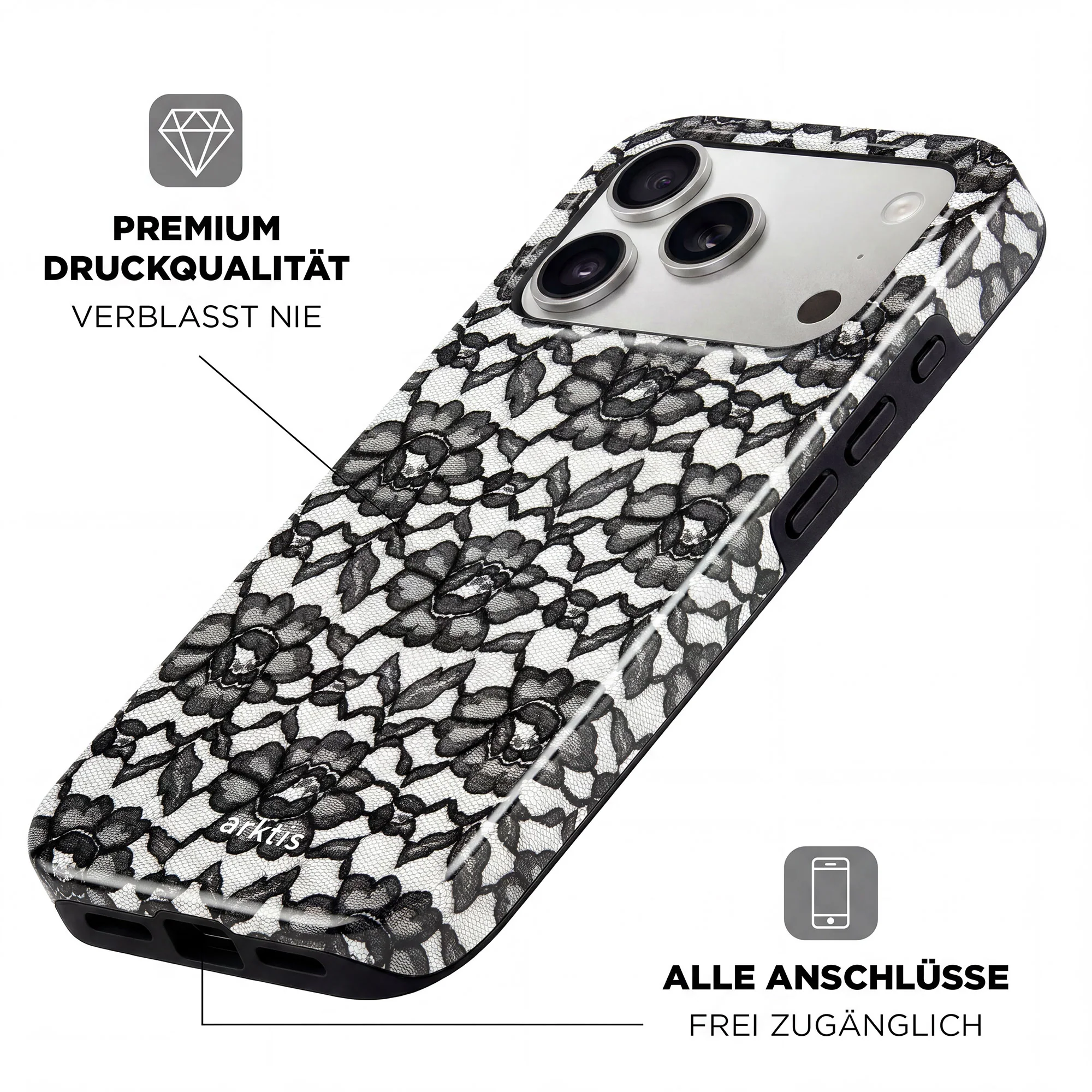 arktis iPhone 14 Pro Hülle - Dark Rose - Image 3
