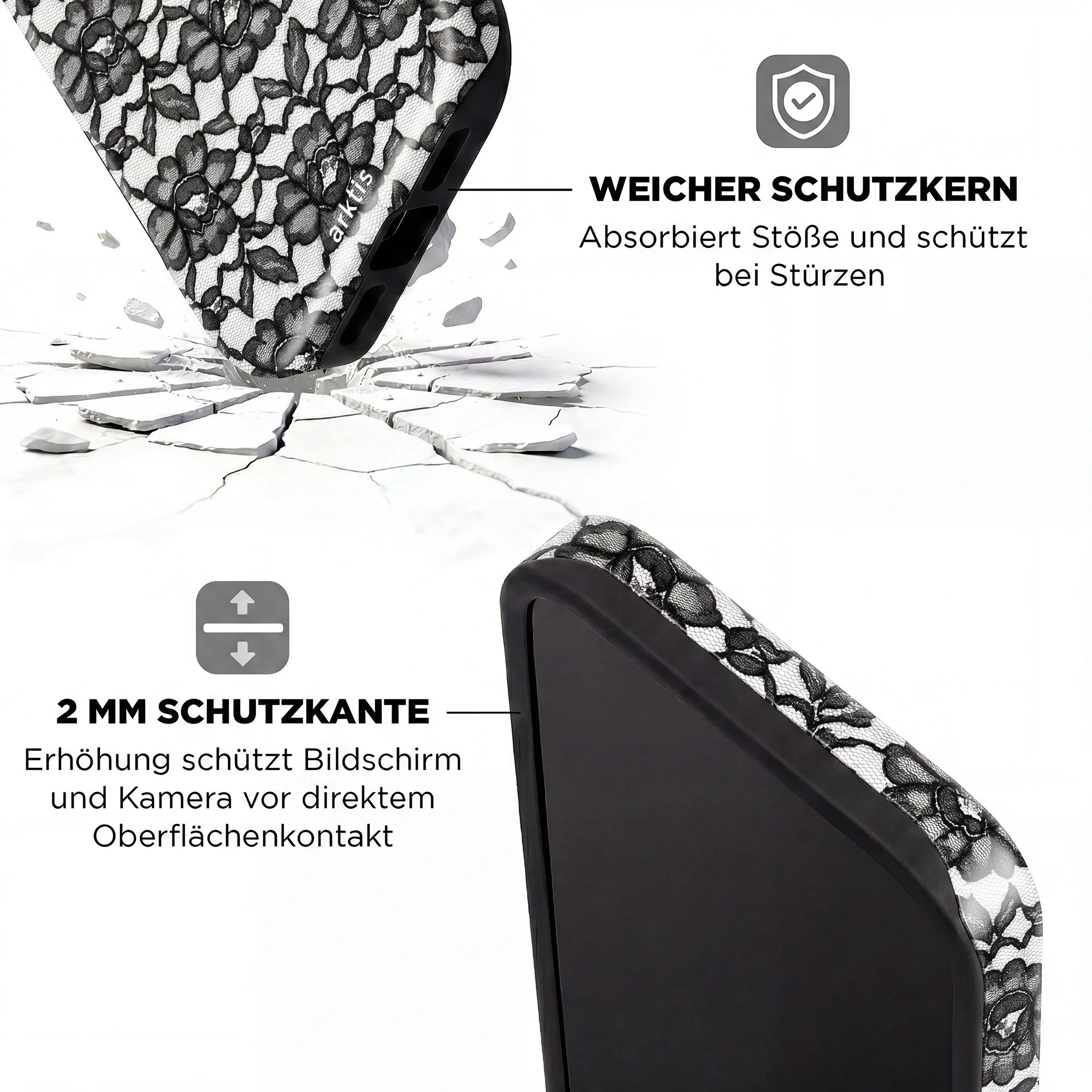 arktis iPhone 14 Pro Hülle - Dark Rose - Image 4