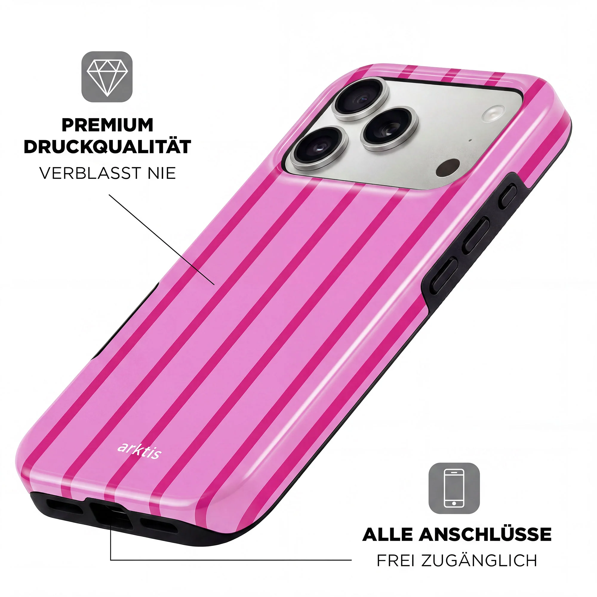 arktis iPhone 16 Hülle - Lady Stripes - Image 3