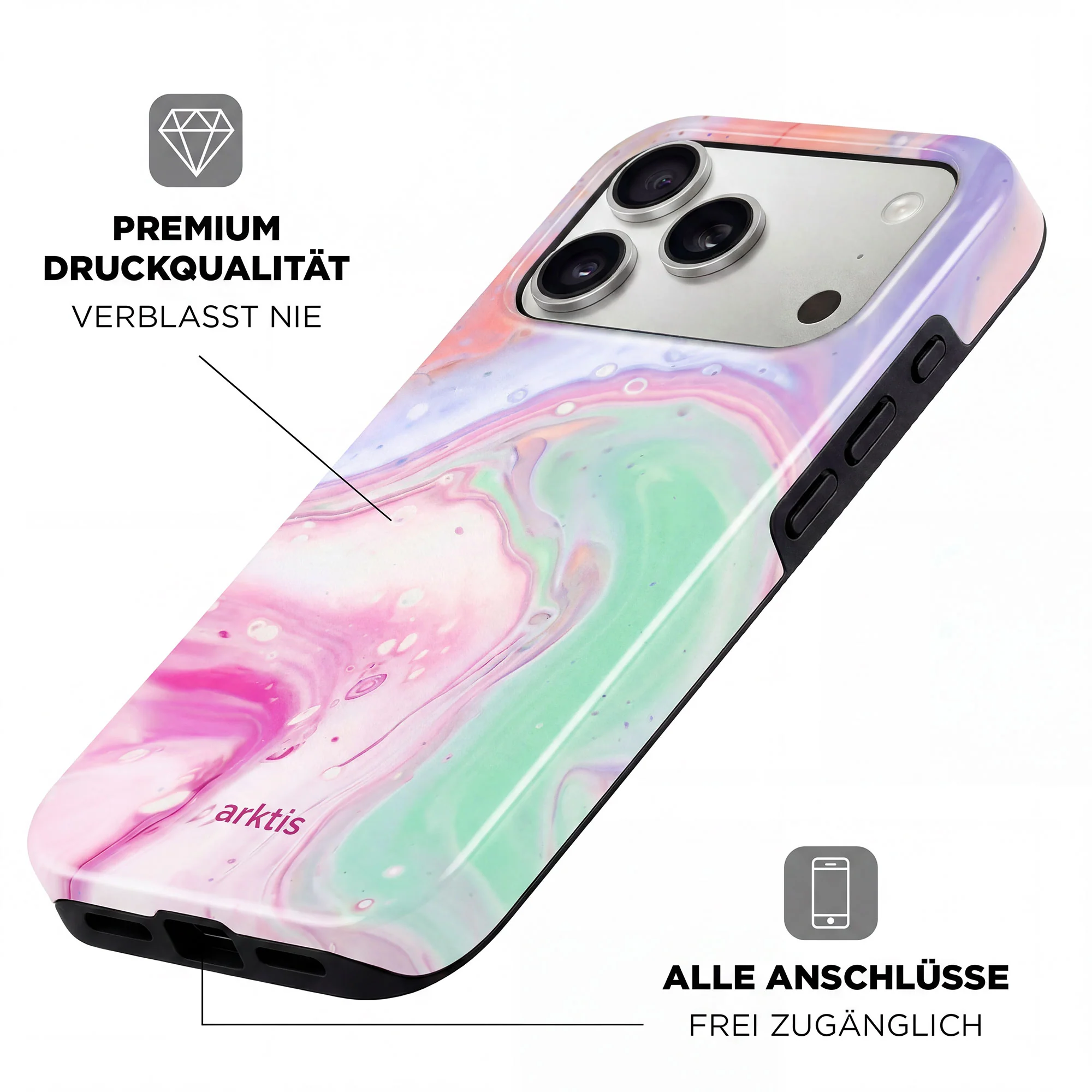 arktis iPhone 16 Hülle - Neo Marble - Image 3