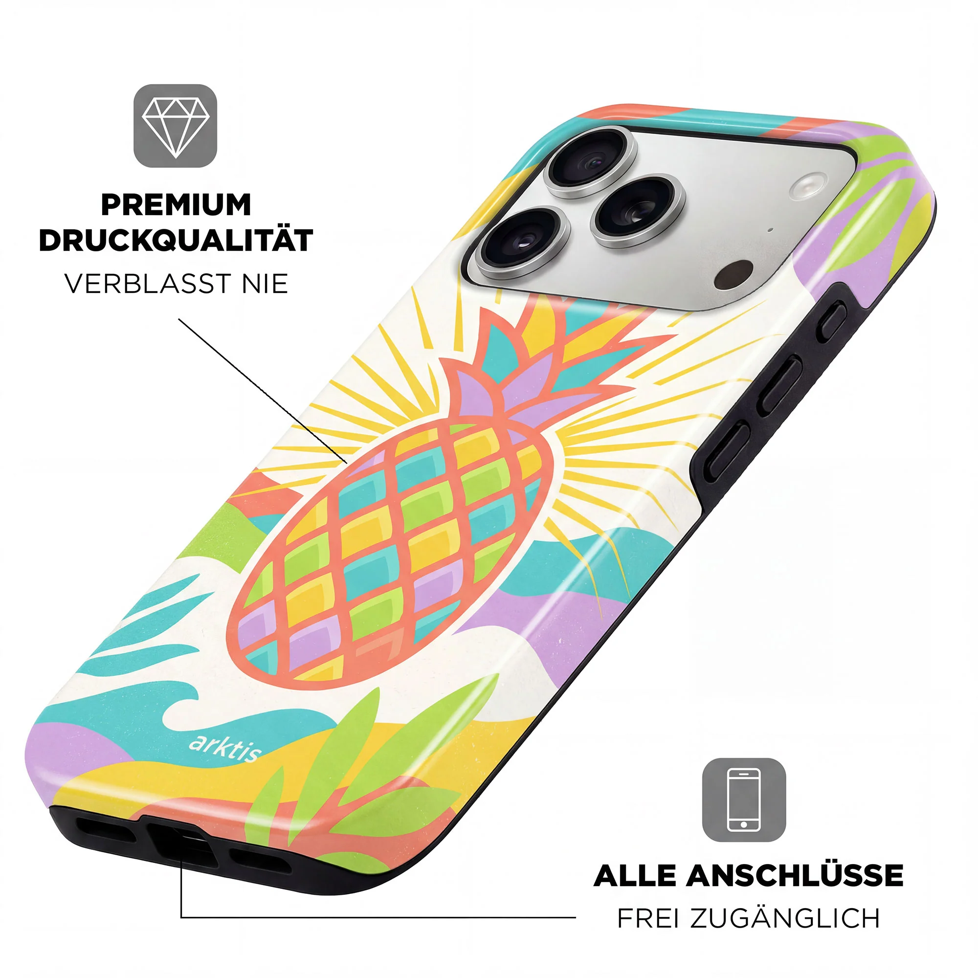 arktis iPhone 14 Hülle - Tropic Pineapple - Image 3