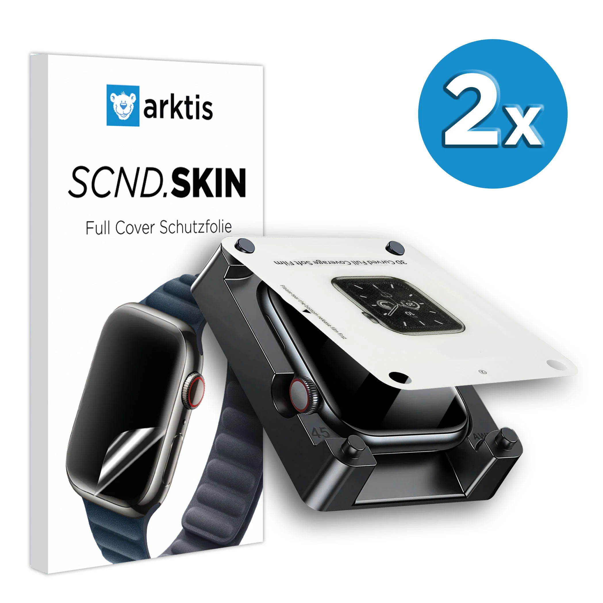 arktis SCND.SKIN Apple Watch Full Cover Schutzfolie - Image 2