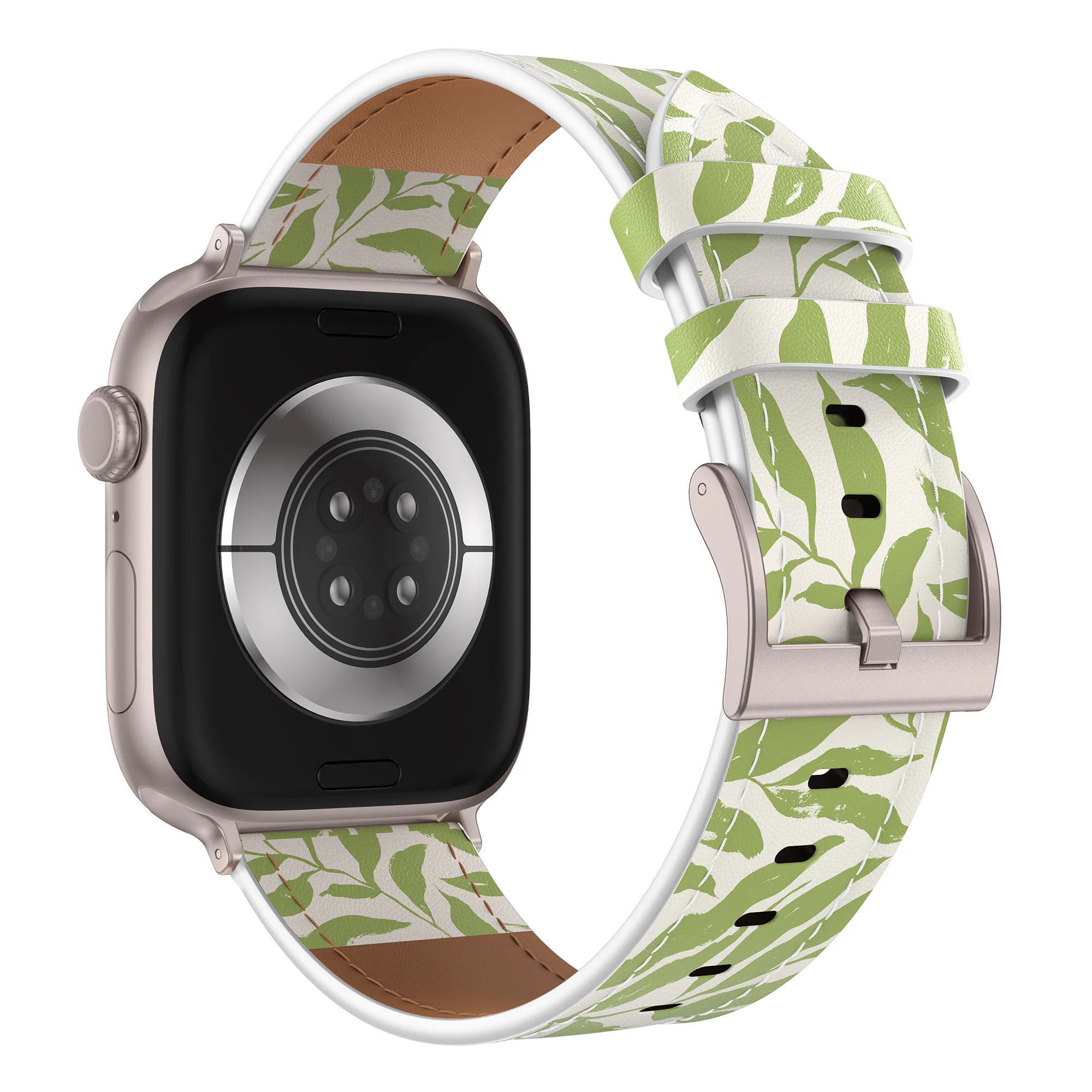 arktisband Apple Watch Armband „Studio“ - Green Leaves - Image 2