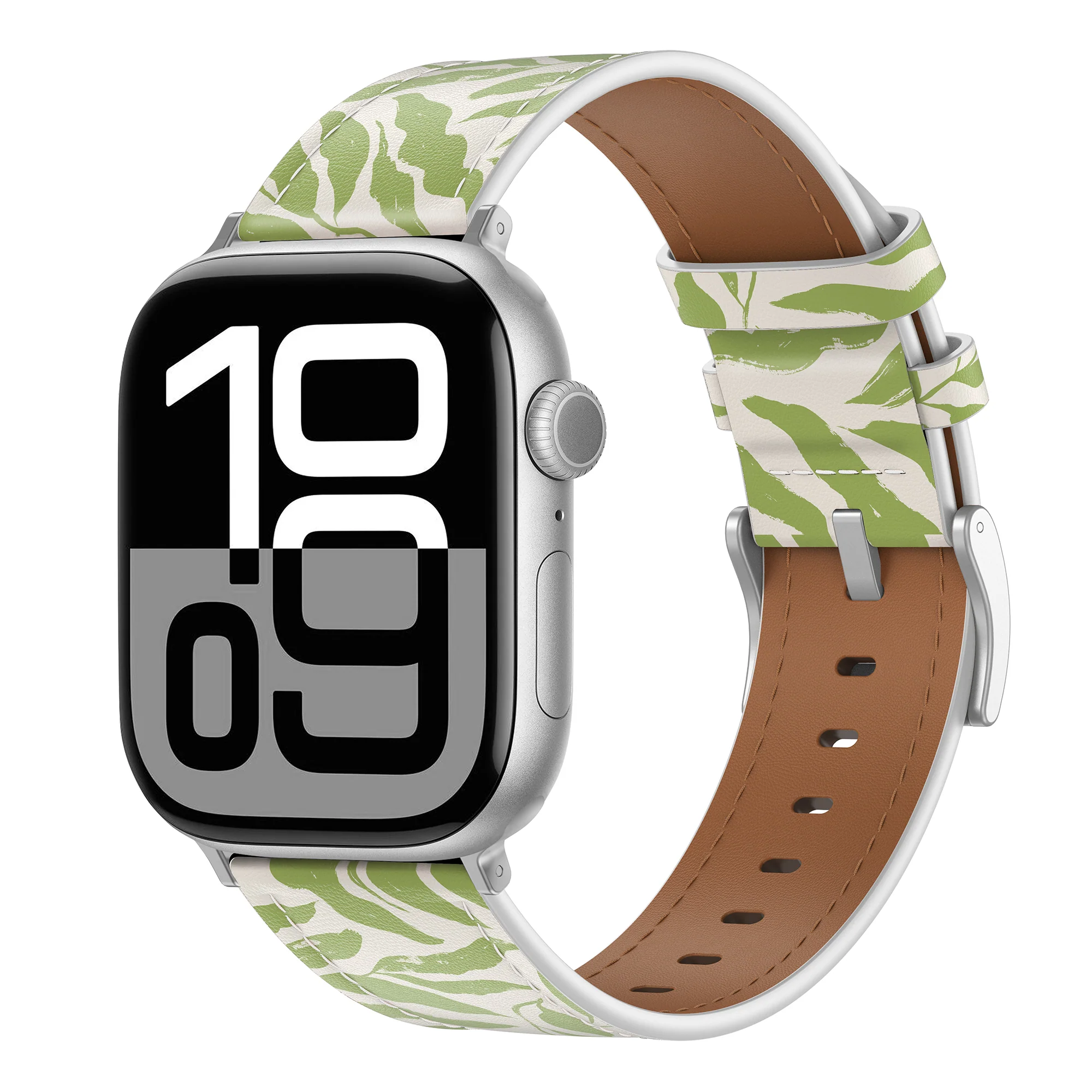 arktisband Apple Watch Armband „Studio“ - Green Leaves - Image 5