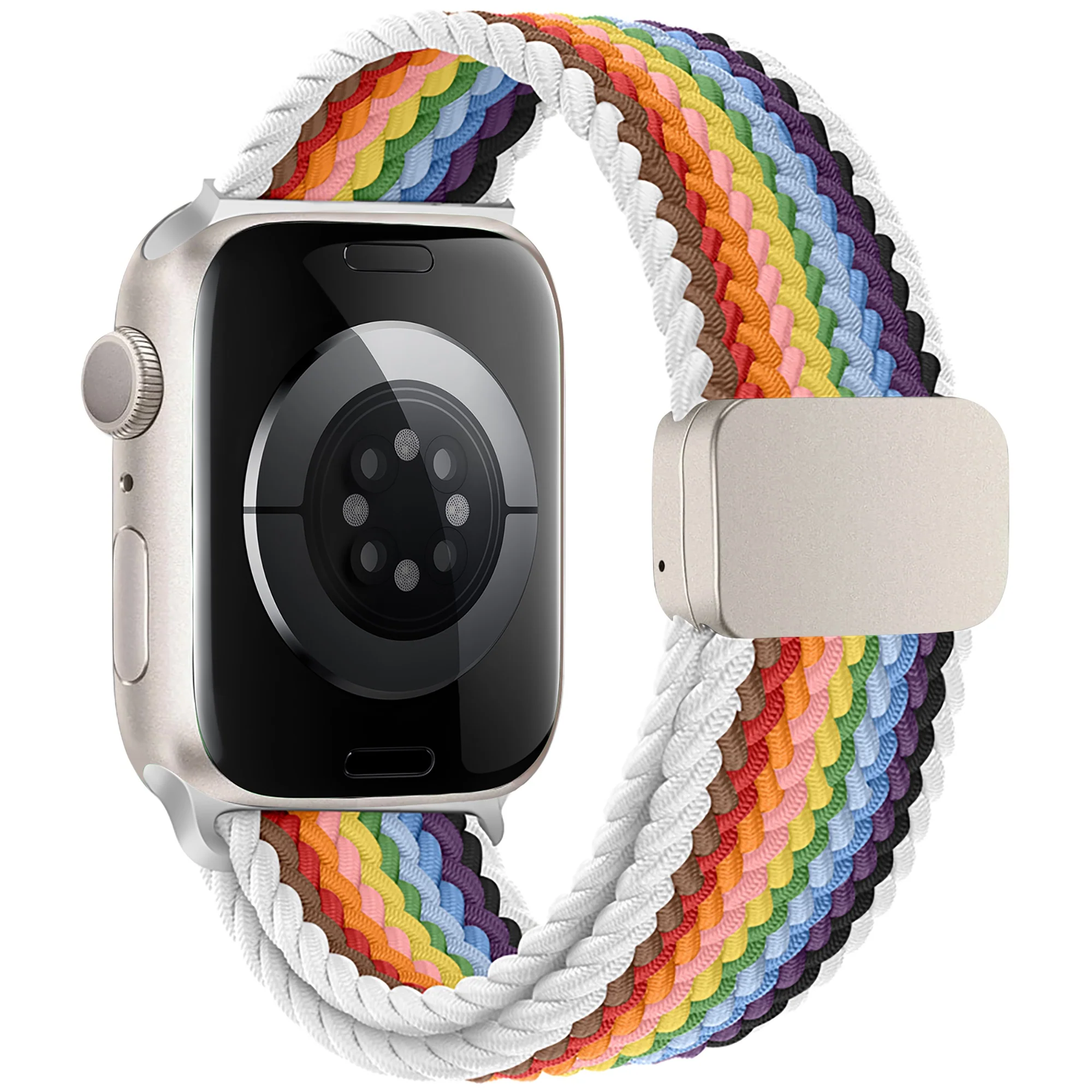 arktisband Geflochtenes Apple Watch Armband "Casual" Rainbow Edition - Image 2