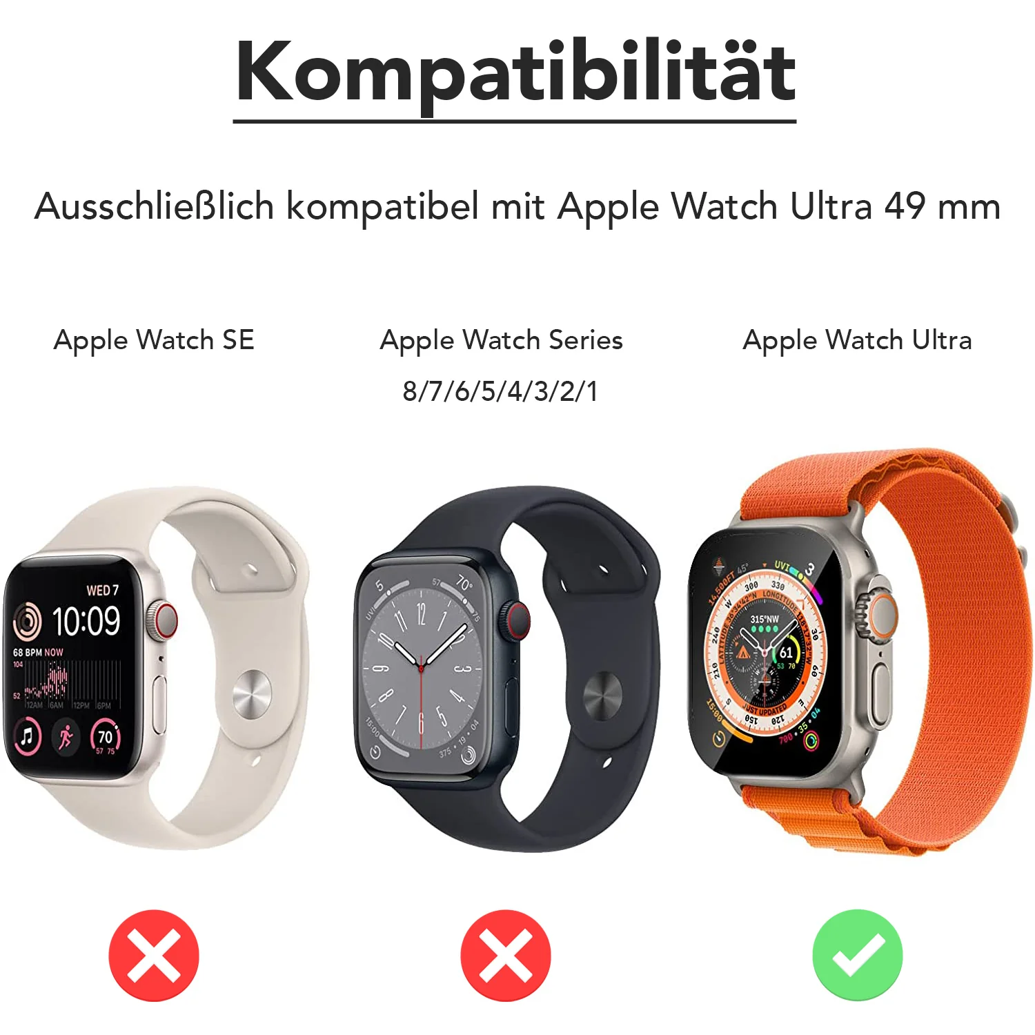 arktis Apple Watch Ultra 49 mm Full Protection Schutzfolie - 6er Set - Image 5