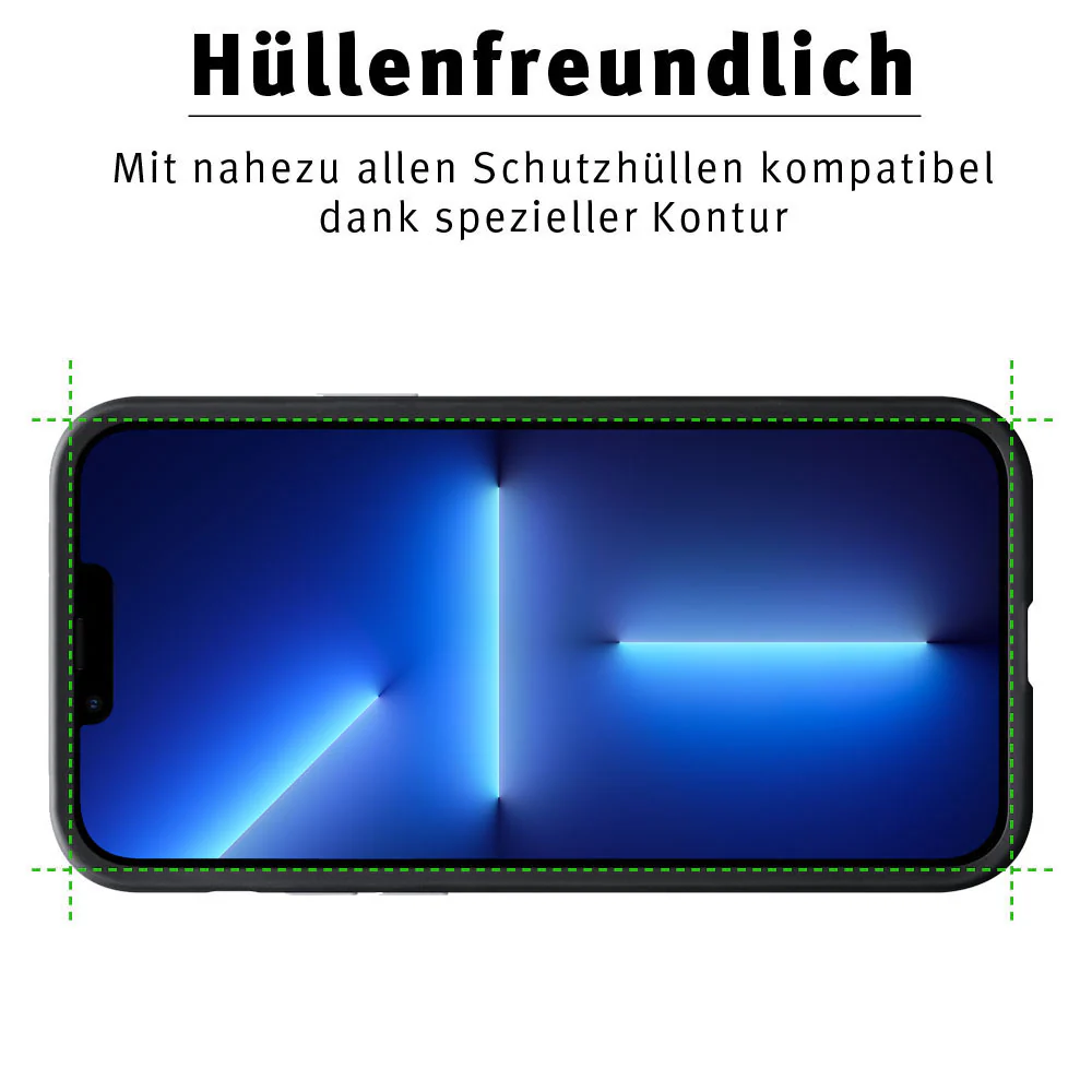 ArktisPRO iPhone 13 Pro FULL COVER Displayschutz GLAS - hüllenfreundlich - Image 5