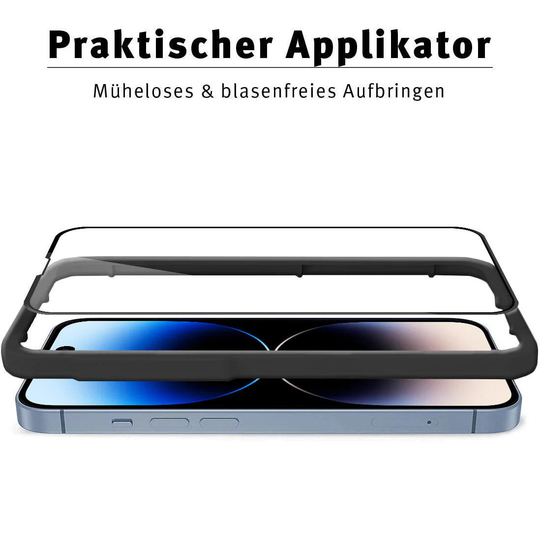 ArktisPRO iPhone 14 Pro FULL COVER Displayschutz GLAS - hüllenfreundlich - 2er Set - Image 2