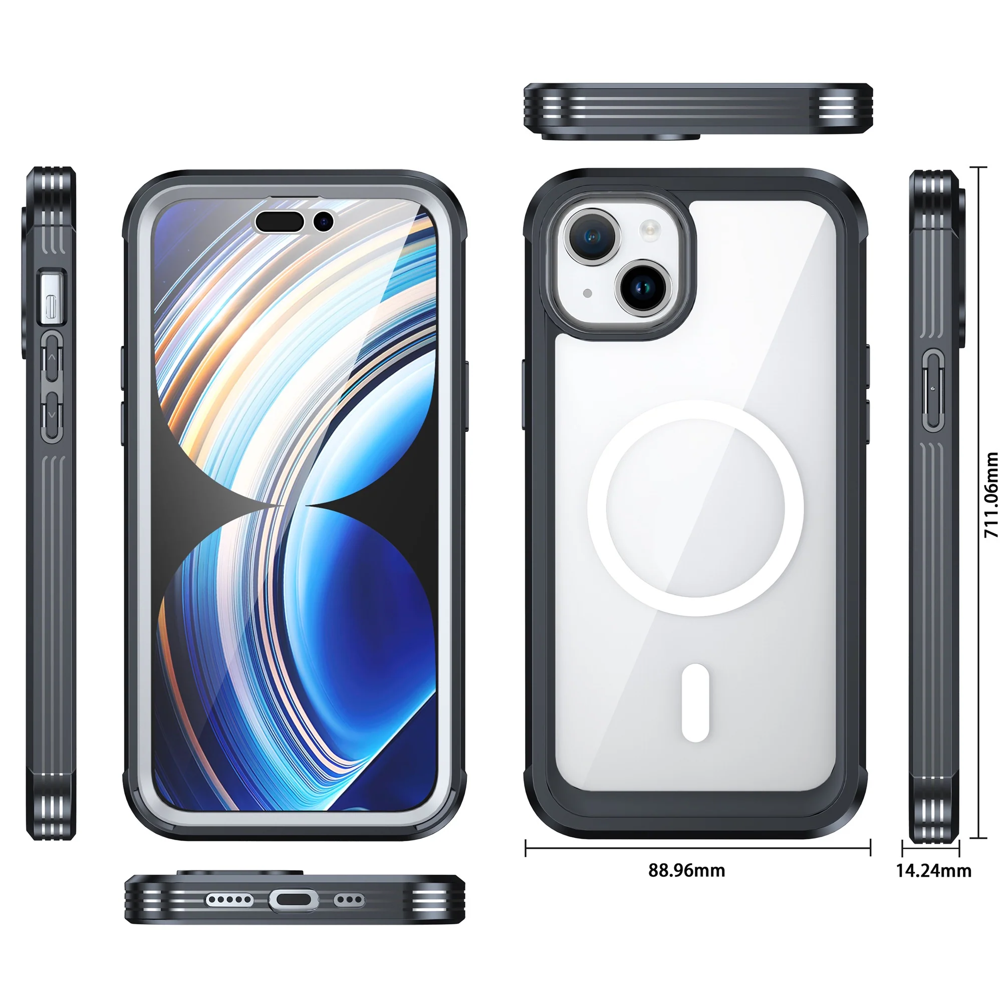 ArktisPRO iPhone 15 360ULTIMATE Case - Schwarz - Image 5