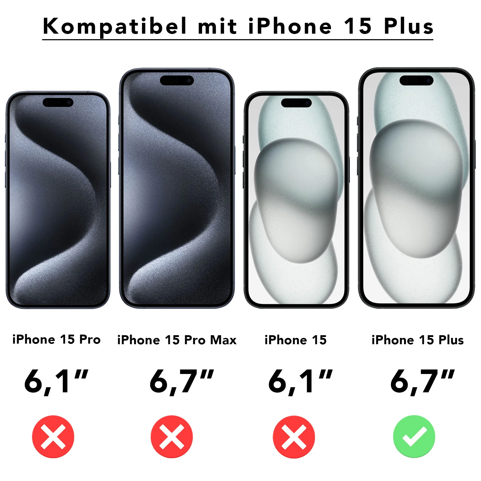 ArktisPRO iPhone 15 Plus FULL COVER Displayschutz GLAS - hüllenfreundlich - Image 6