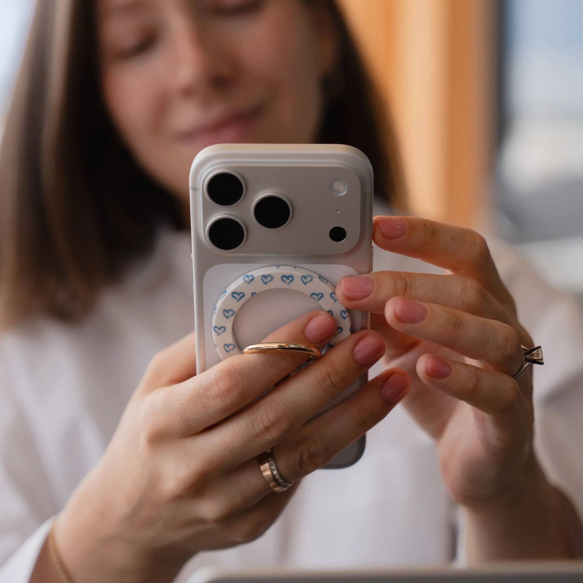 Magnetischer Ringhalter für MagSafe - Blue Hearts - Image 6
