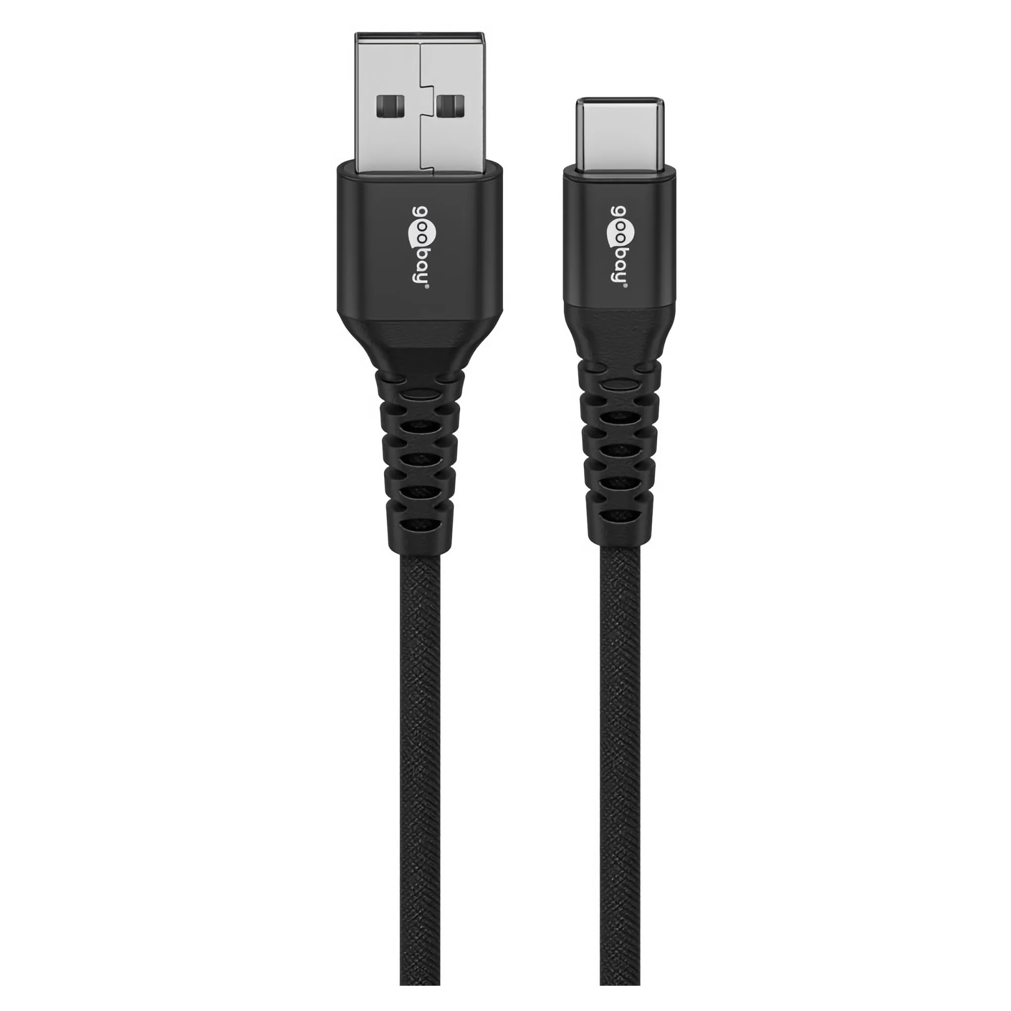 USB-C auf USB-A Kabel Textilkabel mit Metallsteckern - Image 6